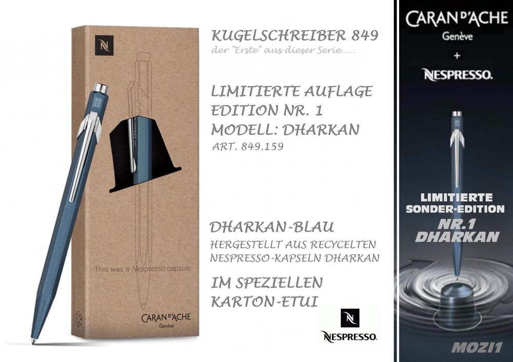 849 159 Nespresso Caran D Ache 849 Dharkan Edition Nr 1 Neu Und