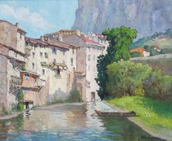 Tableau à l'huile signé