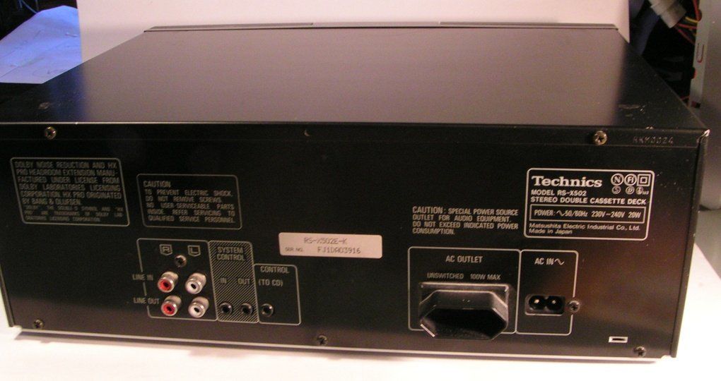 Technics Aufnahmegeräte: TECHNICS RS-X502 Doppel Tape Deck – Gebraucht aus Nussbaumen AG von mue_yk8t 1