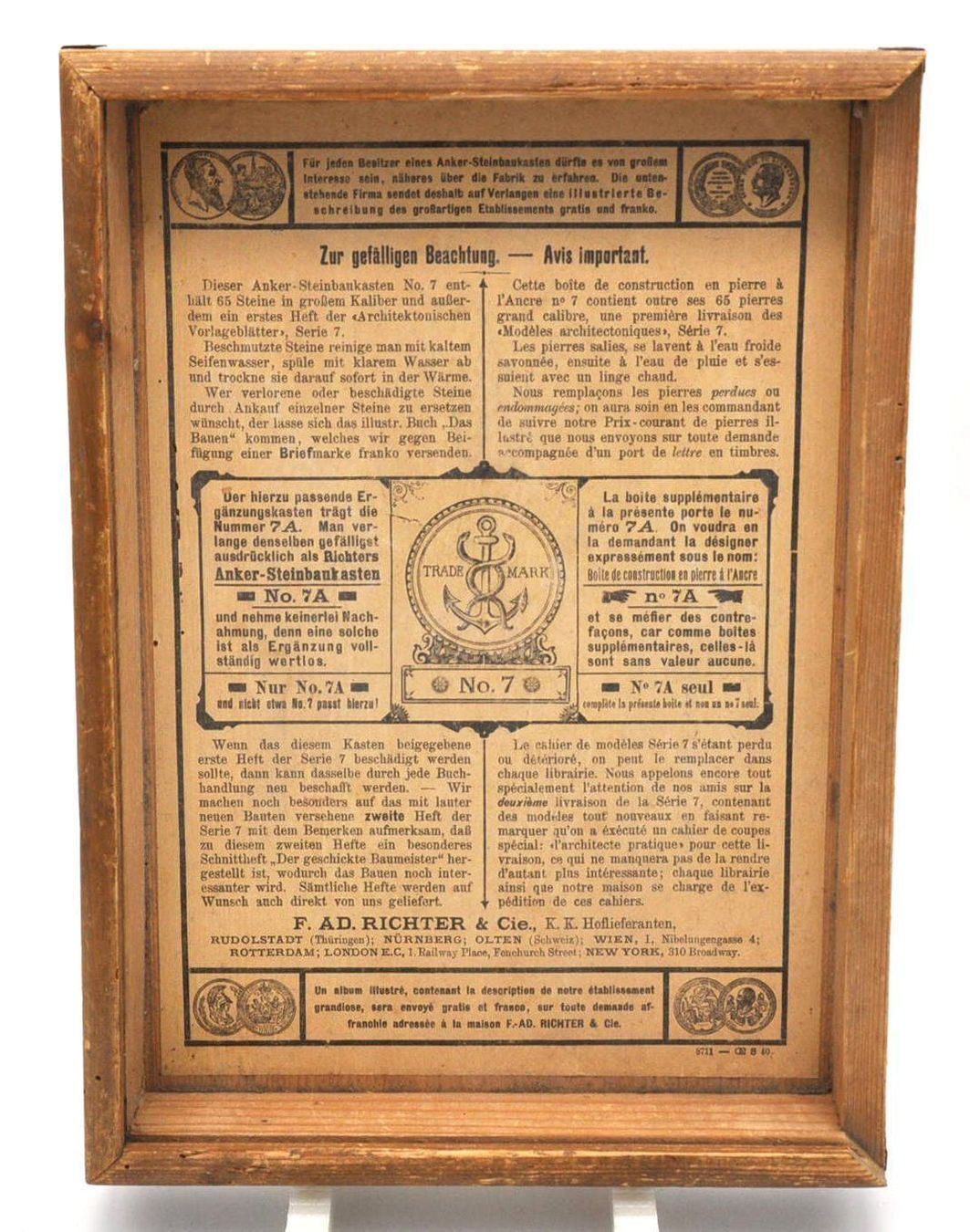 Kit di costruzioni: Originalbox Anker Steinbaukasten um 1900 – Usato da Uerkheim venduto da fabulafero 2