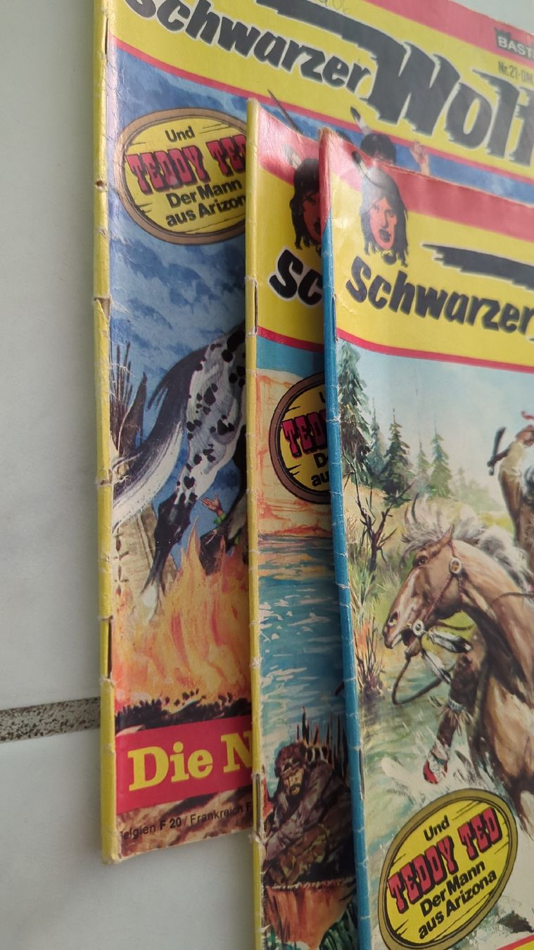 Comics: 3er Set Schwarzer Wolf Comic Hefte Bastei M. 21, 33, 51 – Gebraucht aus Rupperswil von Svelos 3