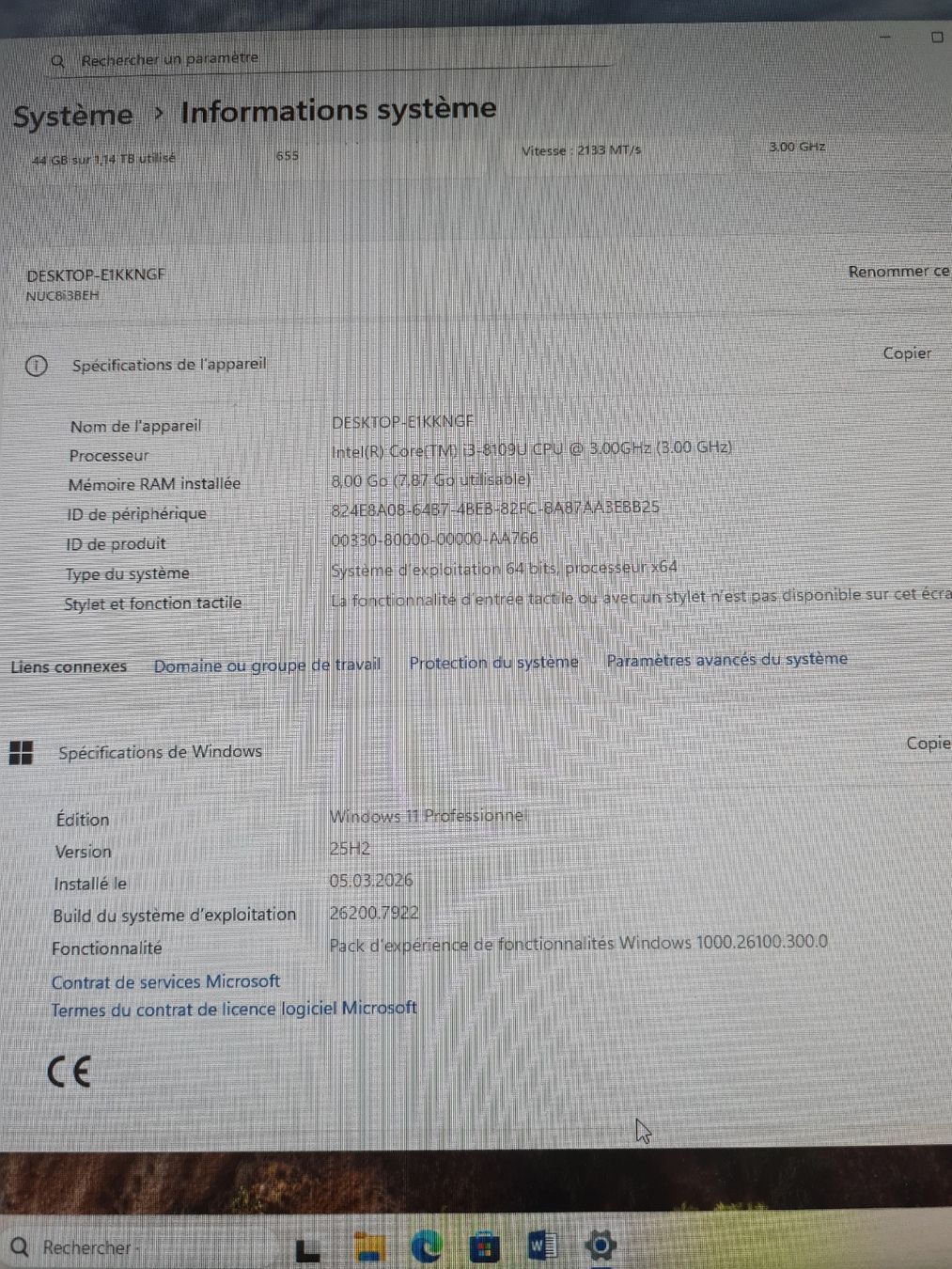 Intel PC: Intel NUC8i3BEH2 avec Win 11 – Usato da Fribourg venduto da Tolkien 3
