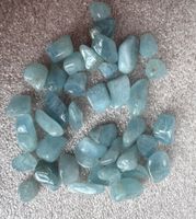 Trommelsteine Aquamarin  top Farbe       LOT  40 gramm