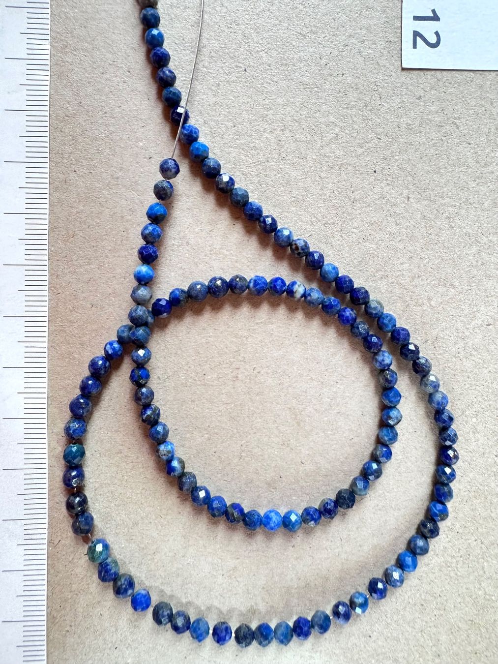 Catenine: Lapis Lazuli  facettiert  Strang    4mm      auf Flexdraht – Nuovo e nell'imballaggio originale da Leuggern venduto da gemshow 3