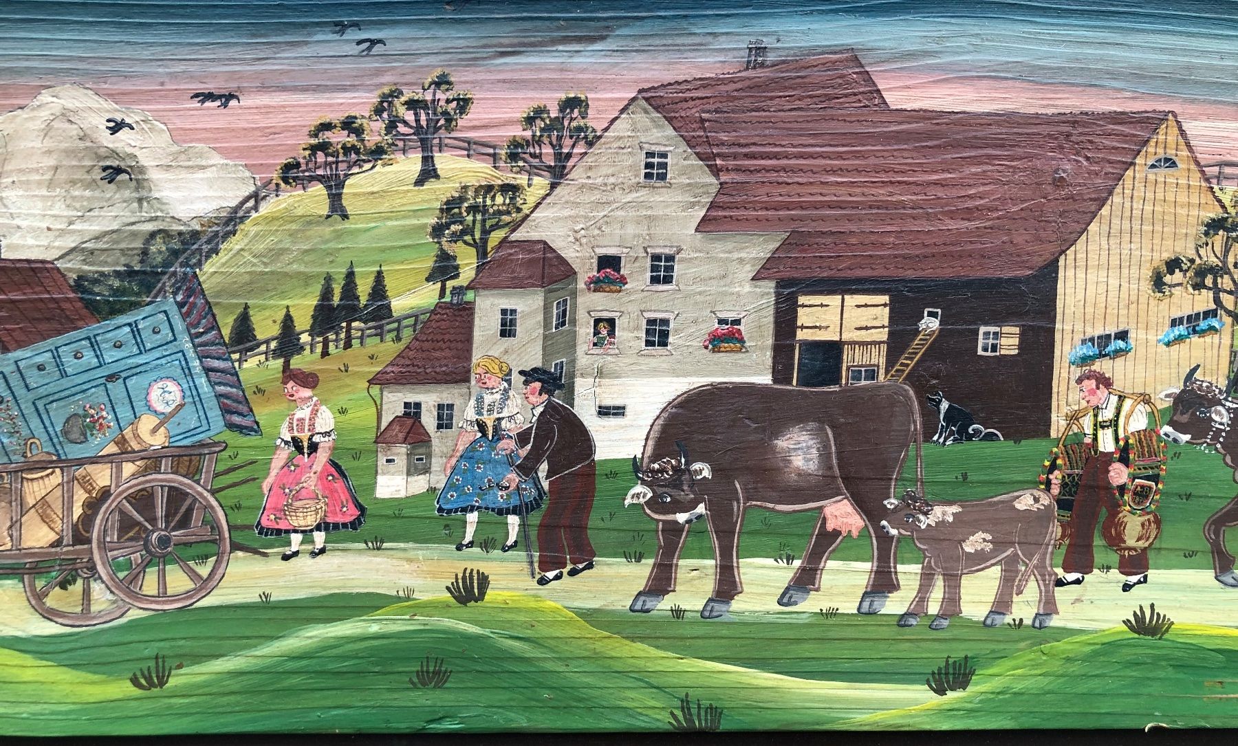 Dipinti: altes Gemälde Appenzell 71 cm x 25,5 cm – Usato da Rüthi (Rheintal) venduto da Kunsthaus777 5