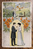 Mech. Karte: Verliebt, verlobt, verheiratet, geschieden 1905