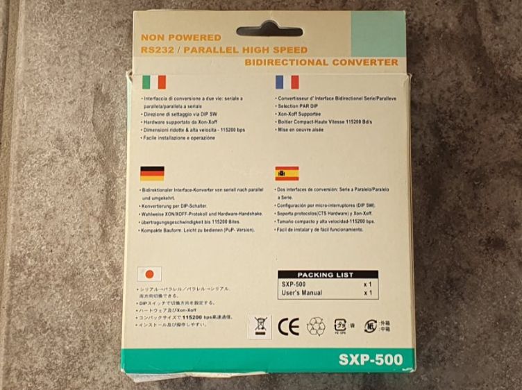Convertitori: RS232 / Parallel Konverter – Usato da Kreuzlingen venduto da LeslieBar 2