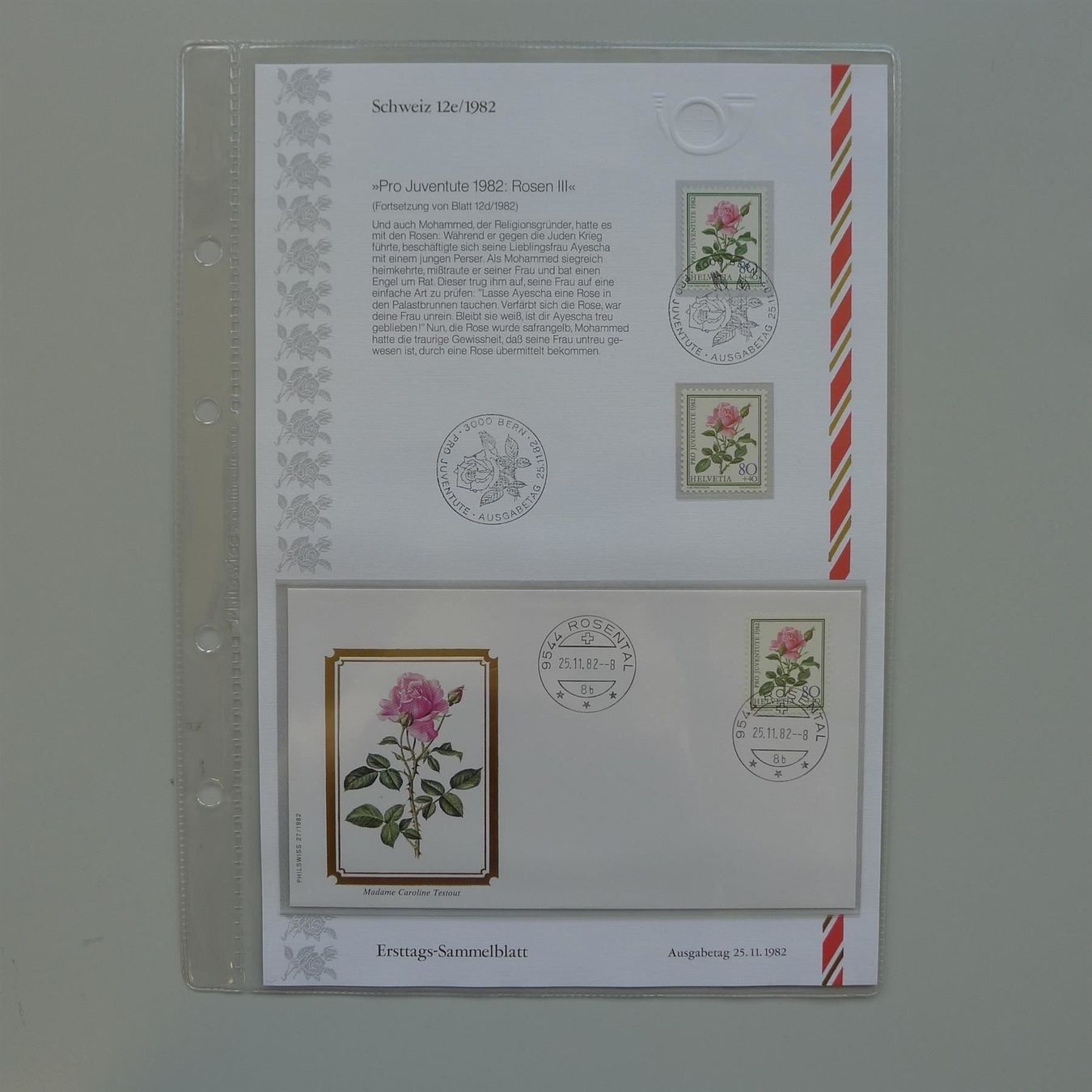 Albums: 1982, Blumen Ersttags-Sammelblätter **/O – D'occasion à Sursee par Luzernerraute 9