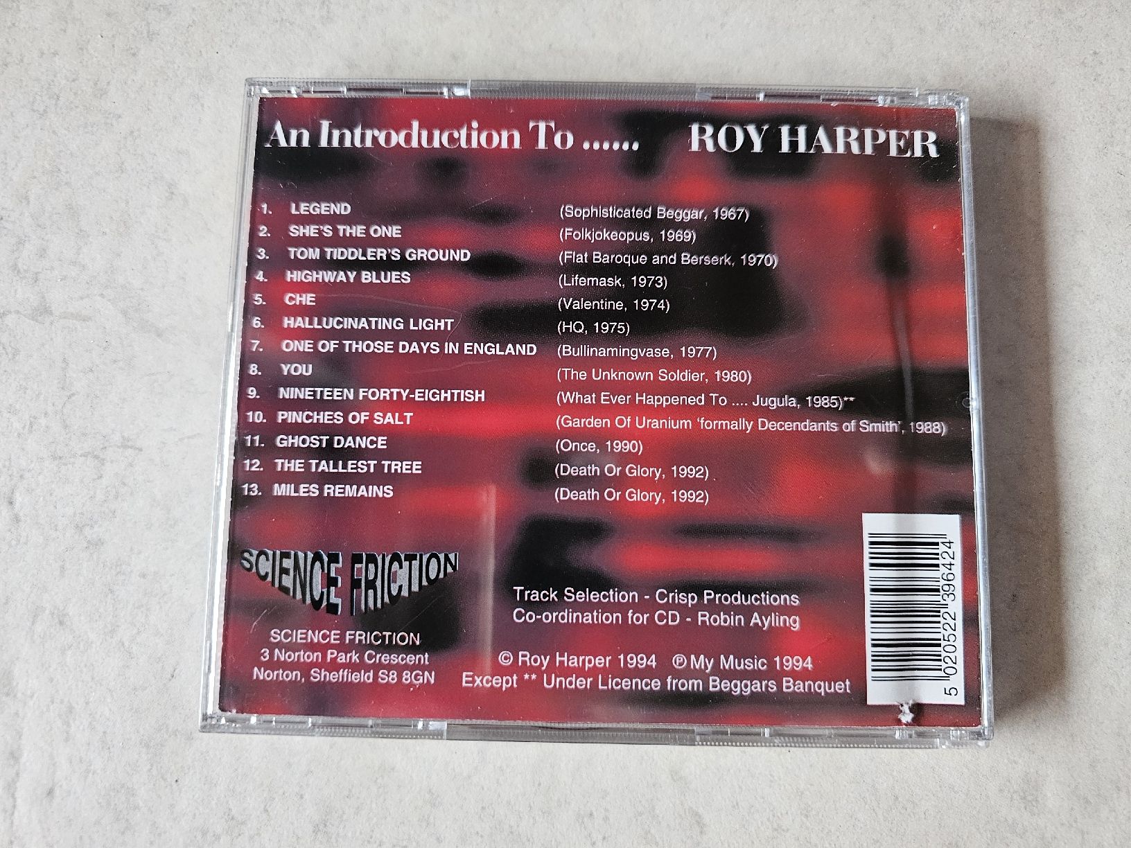 CD: Roy Harper  -  An Introduction To Roy Harper – Usato da Schneisingen venduto da backstore24 1