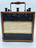 Antikes Drehstrom-Prüfgerät Messgerät Holzgehäuse Vintage