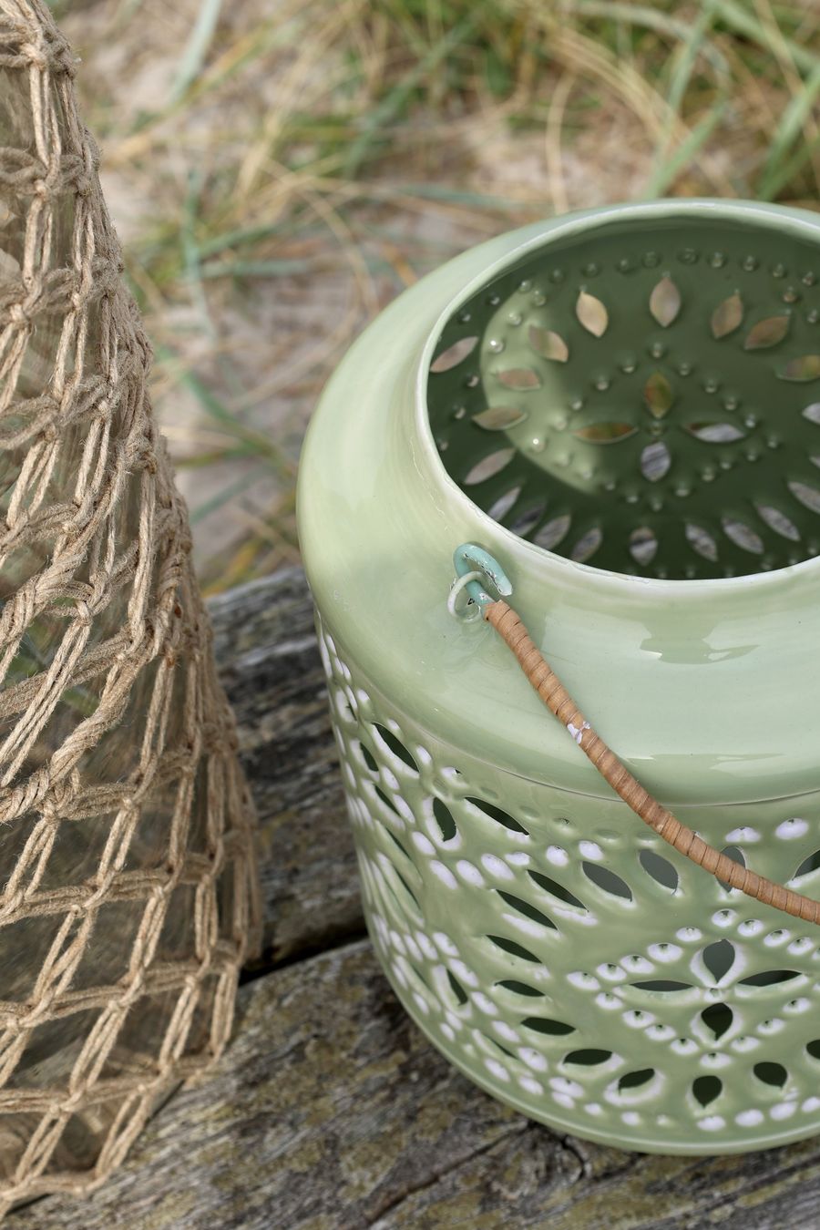 Portacandele: Chic Antique Windlicht mit Muster, Höhe 24 cm – Nuovo e nell'imballaggio originale da Innertkirchen venduto da Glatthard-Interior 1