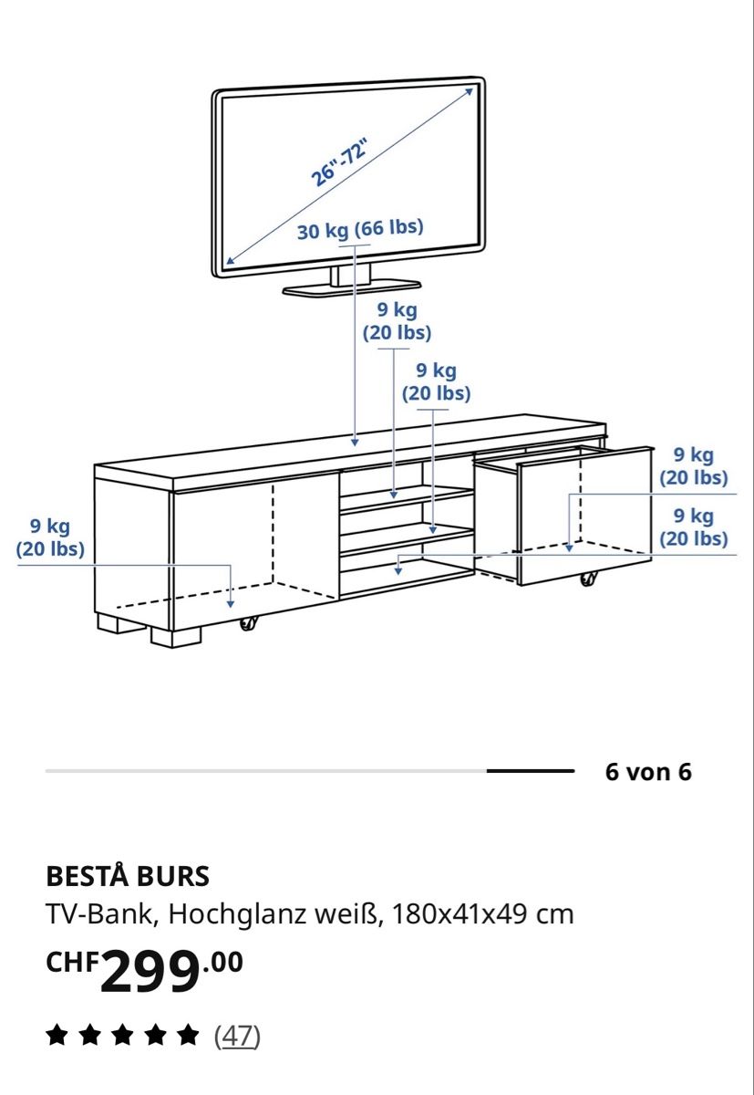 Ikea Mobili TV: TV Möbel  – Usato da Oberengstringen venduto da Tricci01 3