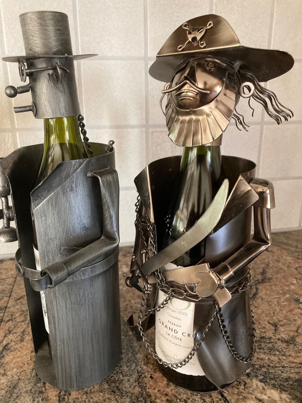 Portabottiglie: Flaschenhalter originell 3 Stk Metall – Usato da Waldenburg venduto da Oliro75 1