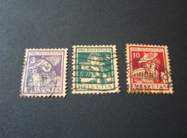 Pro Juventute Satz 1916, gestempelt