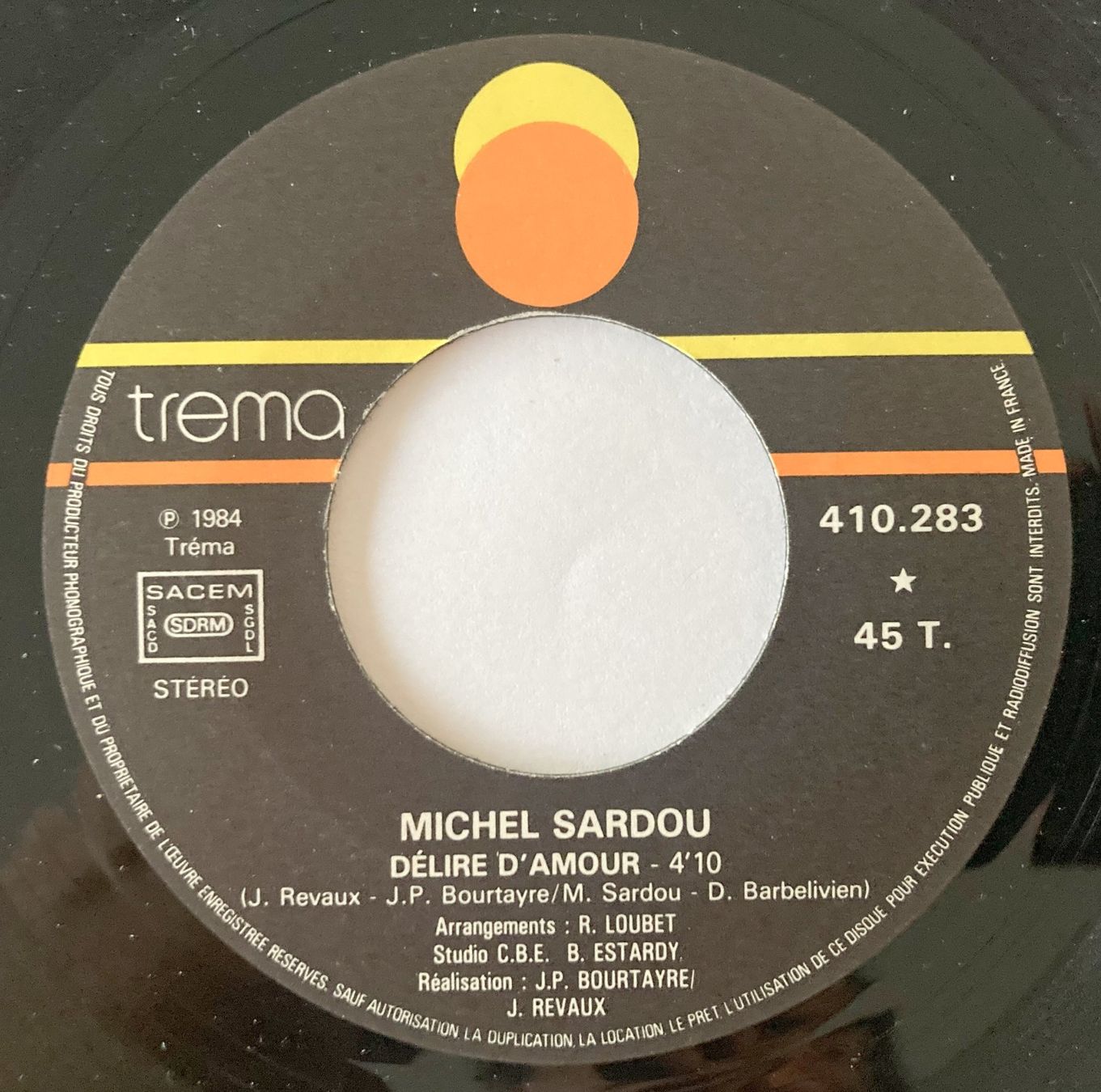 Schallplatten: MICHEL SARDOU - DELIRE D'AMOUR – Gebraucht aus Bottens von hotter-than-hell 2