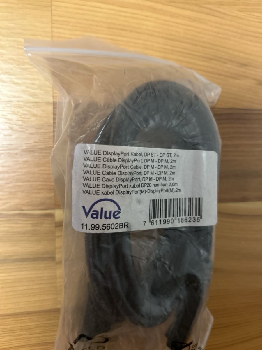 Kabel: Value DisplayPort Kabel, DP ST - DP ST, 2m, Neu! – Neu und originalverpackt aus Säriswil von lie_g82q 1