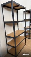 3X Regal Metall mit 5 Ablagen H180xB90xT44 cm