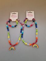 2 Halsketten für Kinder, Regenbogen Anhänger, neu!