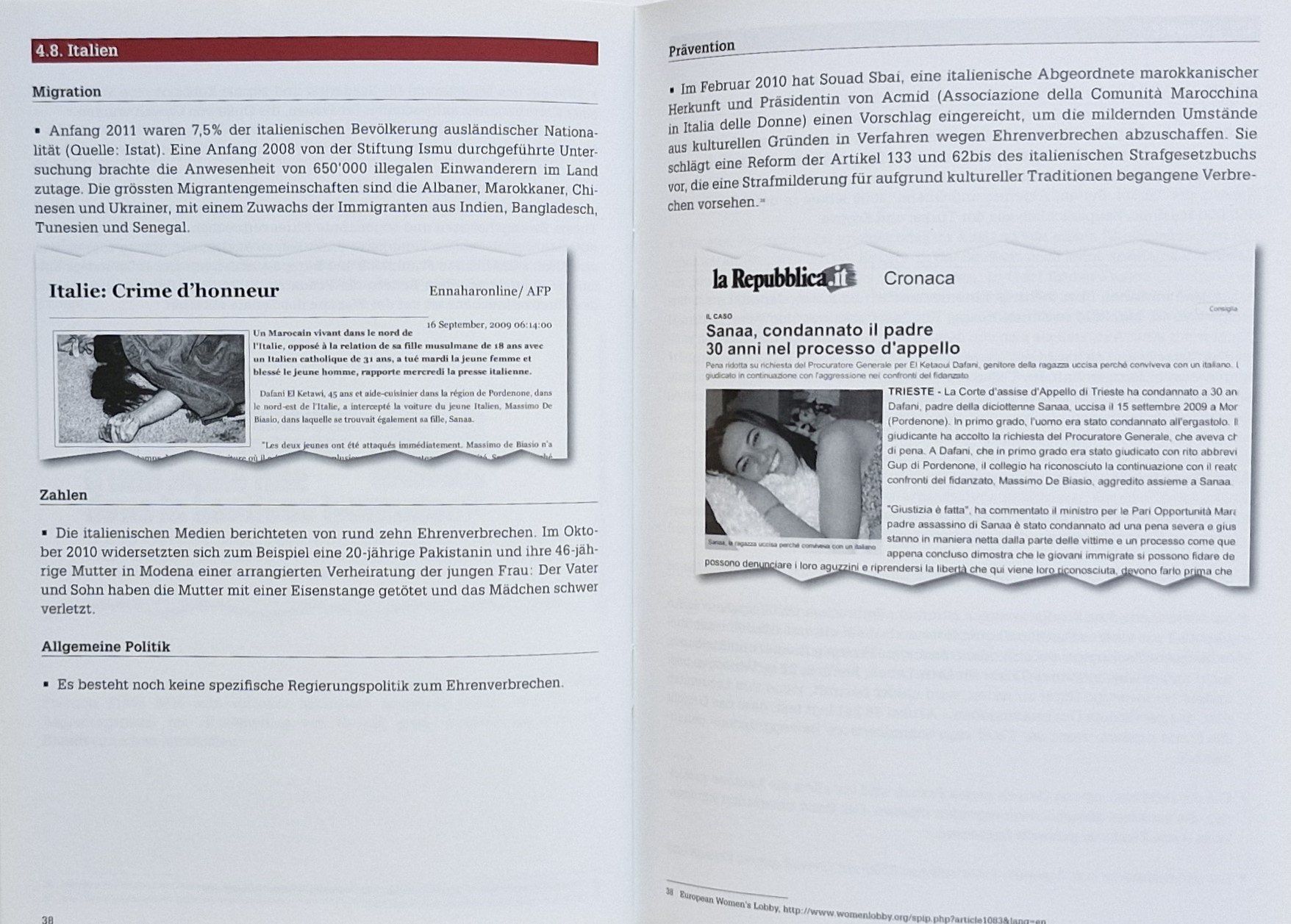 Libri: Bekämpfung von Ehrenverbrechen in EUROPA (2011) – Nuovo (secondo la descrizione) da Bern venduto da Mattthias 6