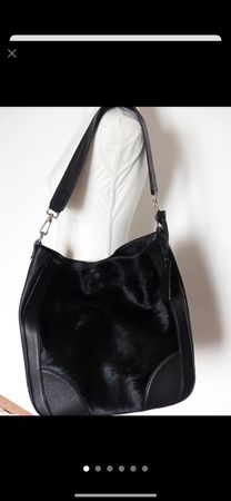 NAVYBOOT - Grand Sac Cuir Noir - Ponyskin