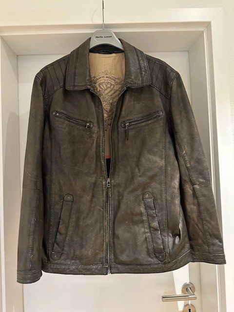 Giacche: Braune Männer-Echtleder Jacke - gebraucht - Grösse 54 – Usato da Interlaken venduto da joe-luzern