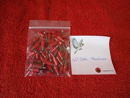 60 Stück Stecker Rot  von Märklin Gebraucht siehe Bilder.