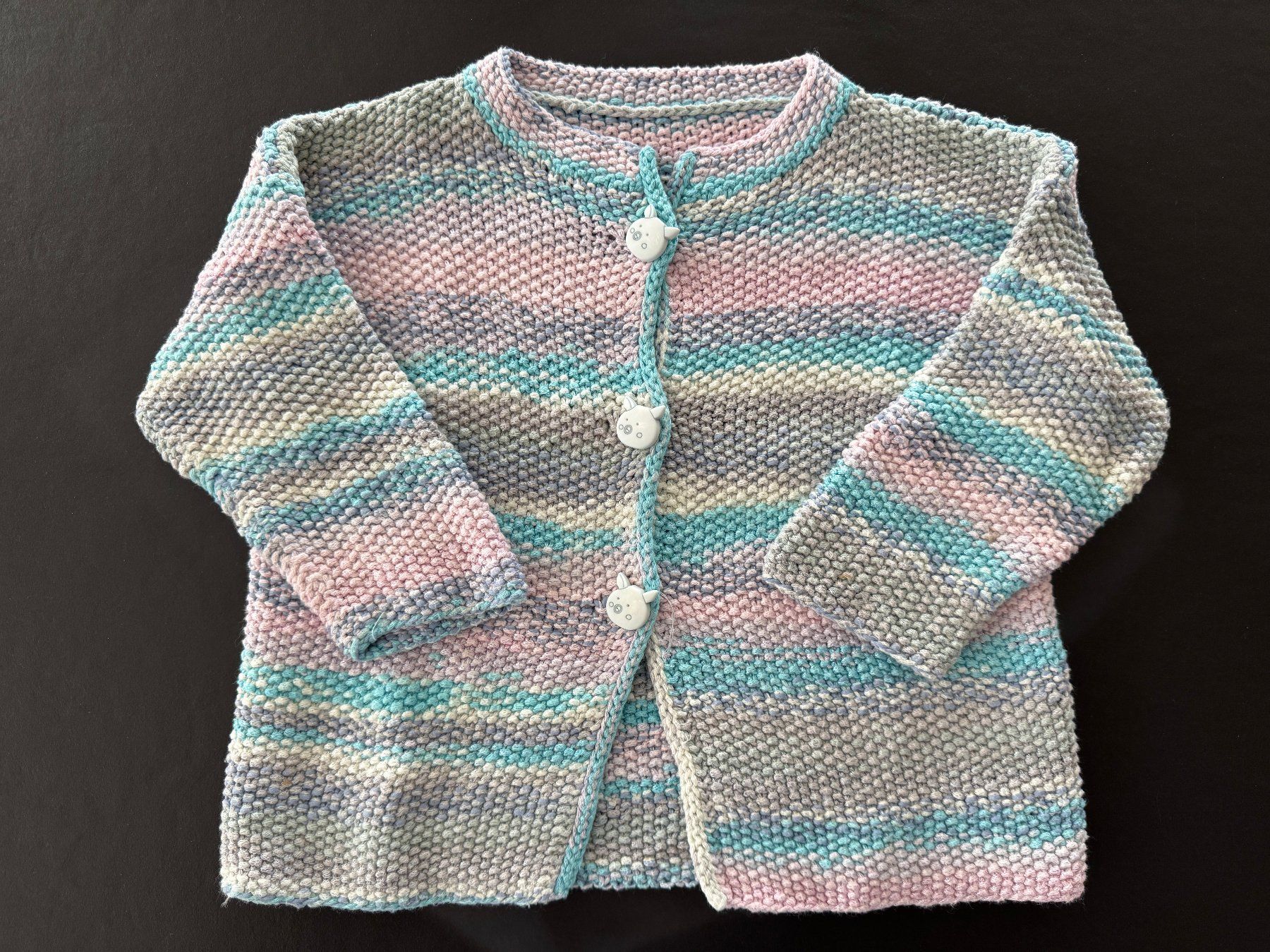 Giacche & Cappotti: Mädchen Strickjacke / Jäckchen handgestrickt Gr. 98 – Usato da Zollikon venduto da Krenapf 1