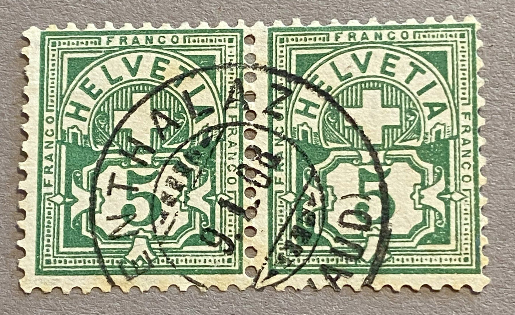 Alle Briefmarken: 65B Vollstempel Penthalaz VD – Gebraucht aus Steinhausen von yukon26