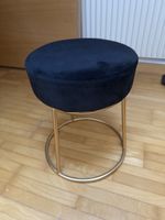 Hocker Samt mit Metallfuss