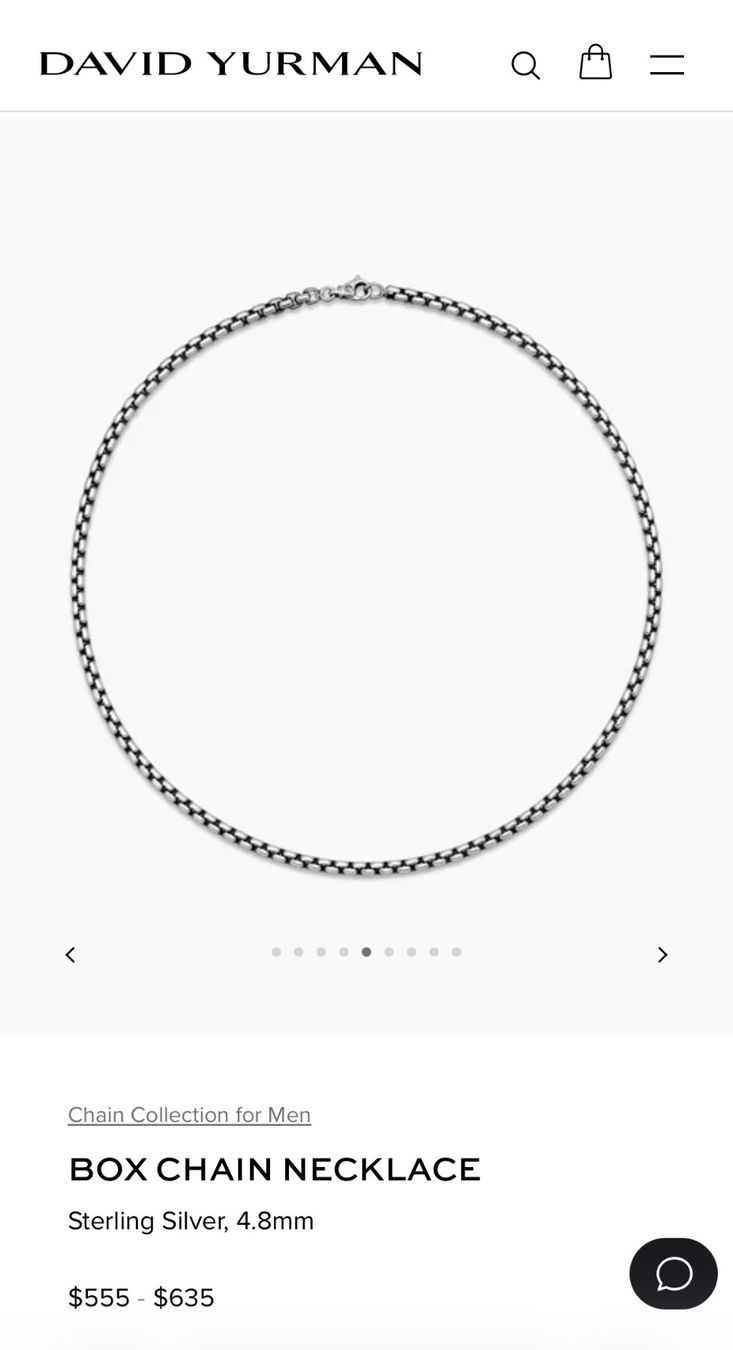 Catenine: DAVID YURMAN  COLLIER BOX CHAIN – Nuovo (secondo la descrizione) da Clarens venduto da hal_y9wf 8