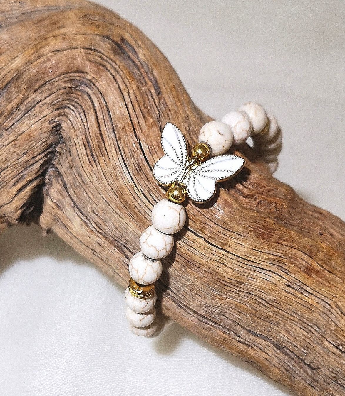 Bracciali & Braccialetti: weisse Schmetterling-Armk. - Spendenaktion – Nuovo (secondo la descrizione) da Unterkulm venduto da Nachtigall 2