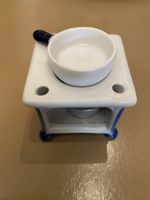 Duftlampe aus Keramik, blau-weiss