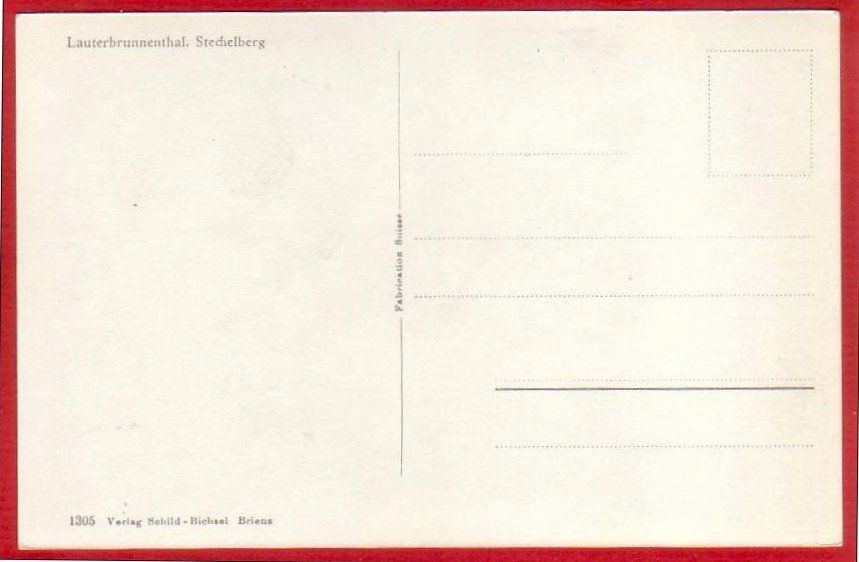 Cartoline postali: STECHELBERG, LAUTERBRUNNENTAL – Usato da Grüningen venduto da Kartenlaube 1