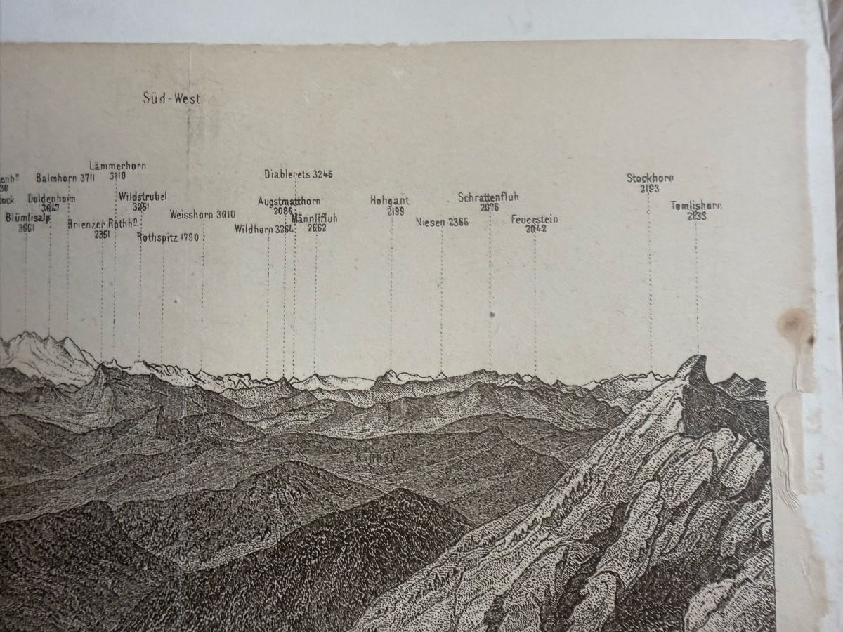 Cartes postales: Antike Panorama Karte Pilatus – D'occasion à stans par zie_m2nf 6