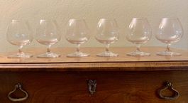 Set di 6 bicchieri Baccarat per liquori. Altezza 9cm