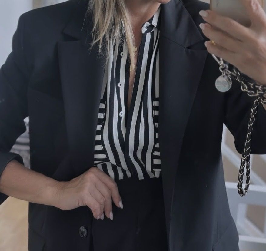 Zara Camicette: Bluse gestreift schwarz weiss Grösse M getragen – Usato da Zürich venduto da zor_9n5z 6