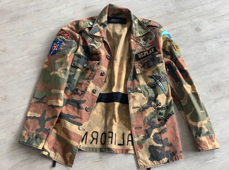 Replay Militär Jacke im Camouflage Look, Top Zustand!