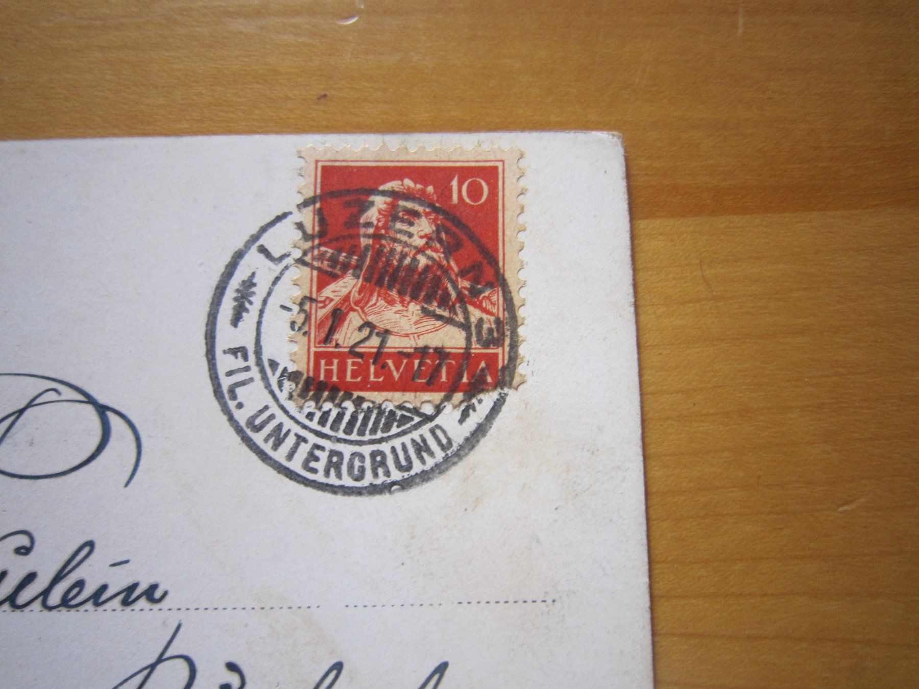 Ansichtskarten: No 7 Postkarte 1921 Traubenesser – Gebraucht aus Gordola von Polentaefung 3