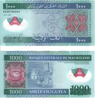 MAURITANIE 1000 OUGUIYA 2014 (UNC) POLYMERE
