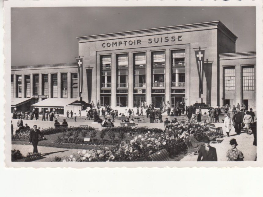 Cartoline postali: Lausanne Comptoir Suisse ca. 1940 – Usato da Bürglen TG venduto da StampGraf