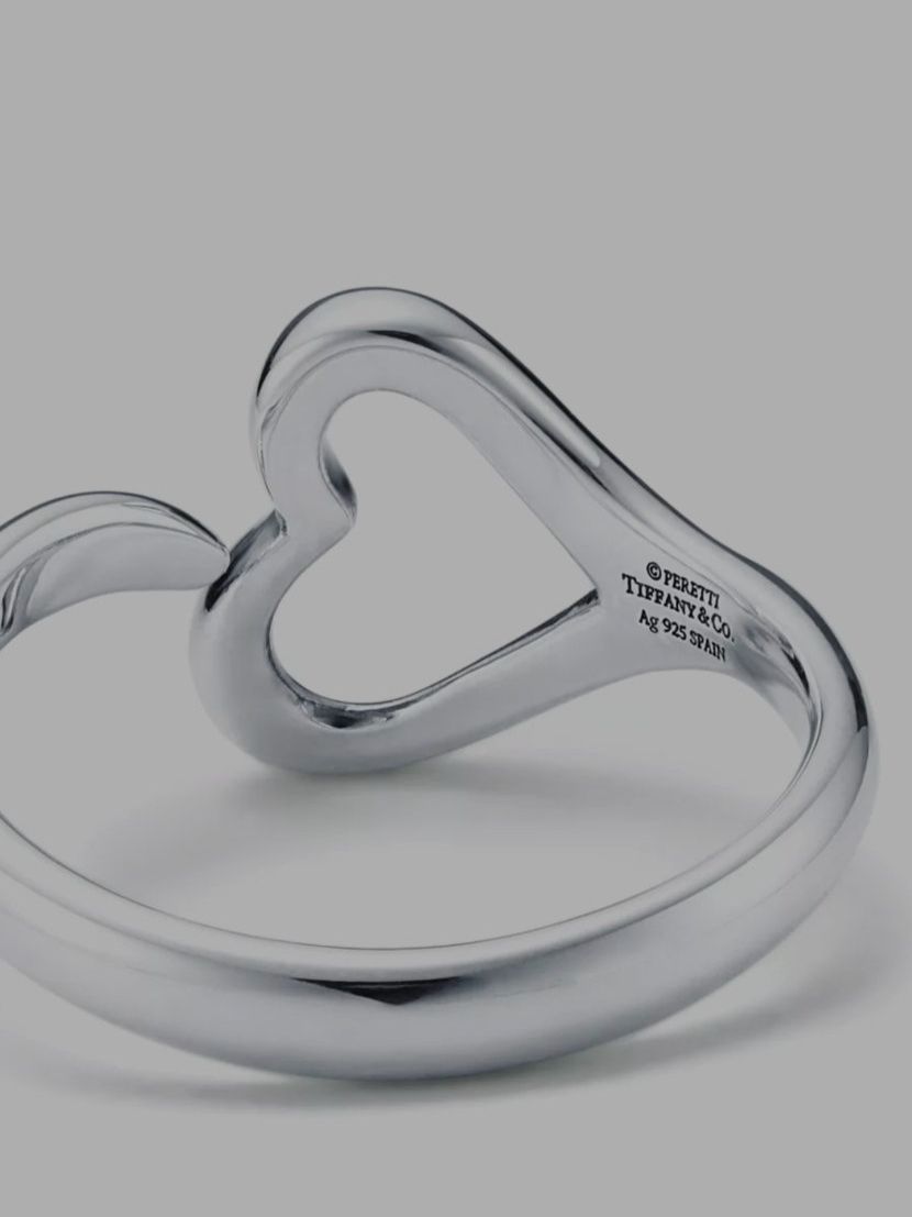 Tiffany & Co. Anelli: Tiffany & Co. Silber Ring Open Heart NP 630 100% Original – Usato da Binningen venduto da lieblingsstyle 5