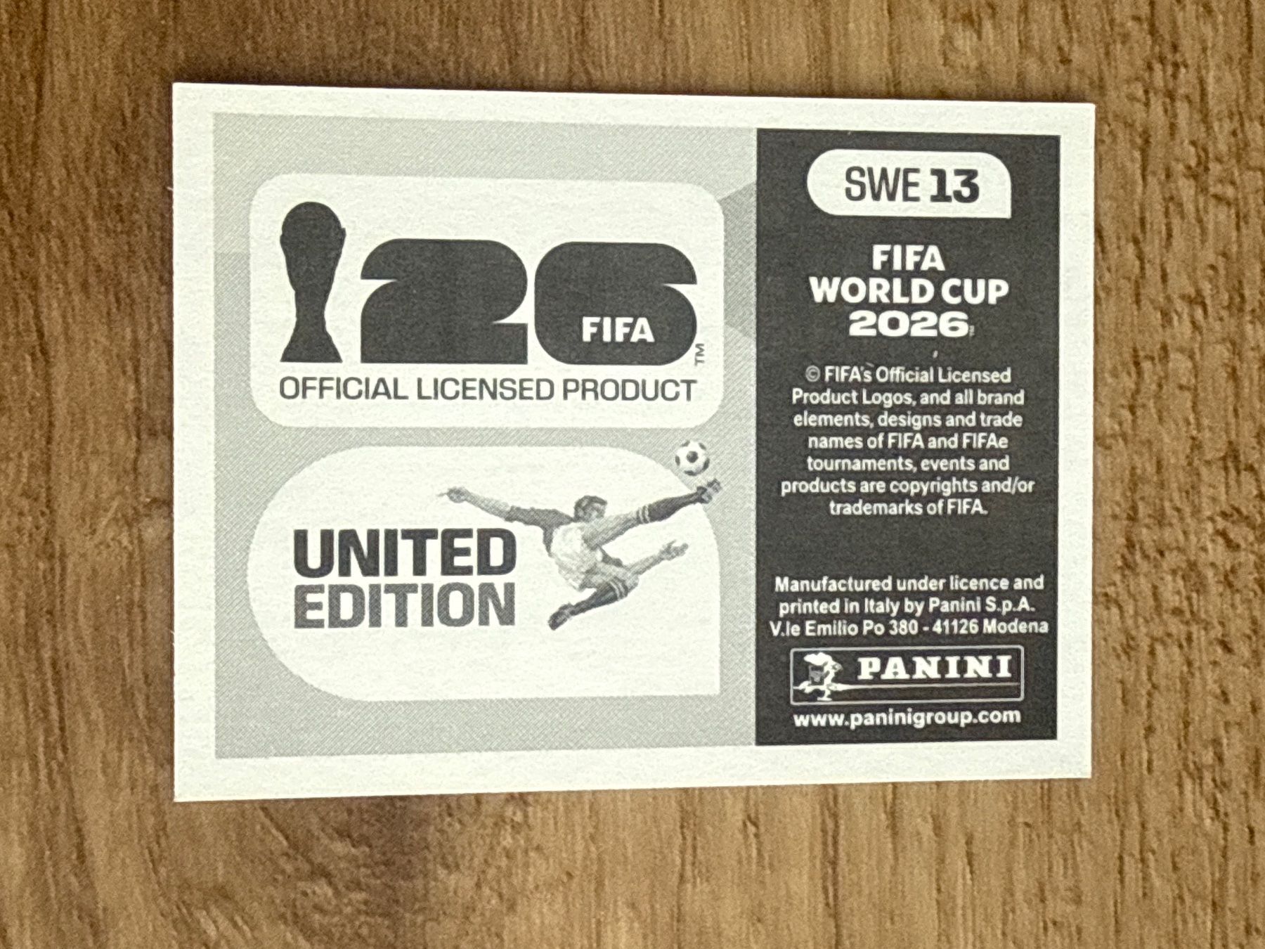 Panini Carte collezionabili: Panini FIFA World Cup 2026 Sticker SWE 13 – Usato da Glattbrugg venduto da Schweigmatt 1