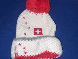 Wintermütze Swiss-Ski Raiffeisen weiss gebraucht