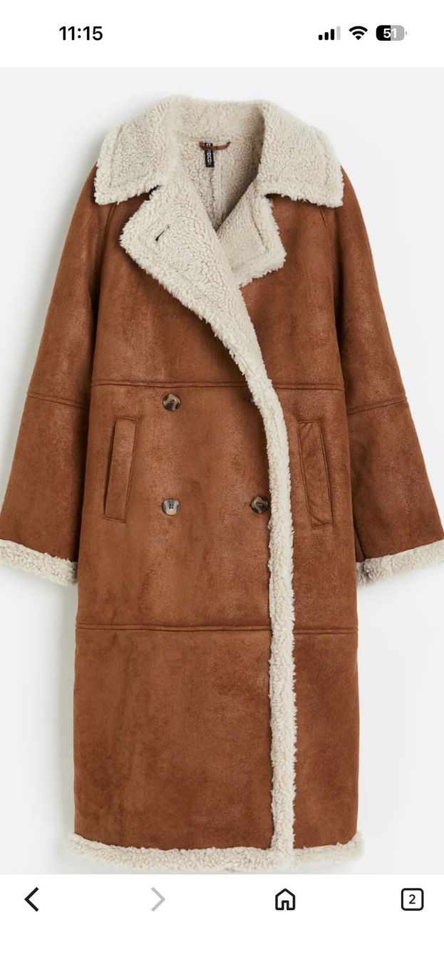 H&M Cappotti: Mantel beige mit Teddyfutter, H&M, XS – Usato da Reinach BL venduto da Sharky01
