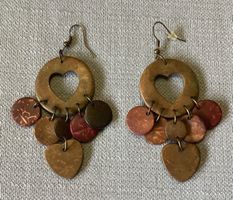 Boho Style Ohrringe aus Kokosnuss - Herz ❤️