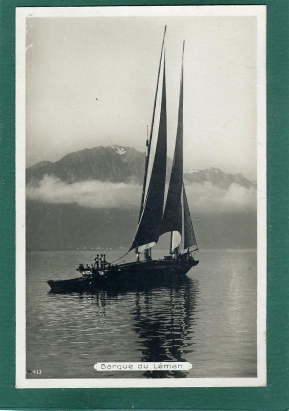 Cartoline postali: Barque du Léman, belebt, ungelaufen – Usato da Sargans venduto da Hausi1951