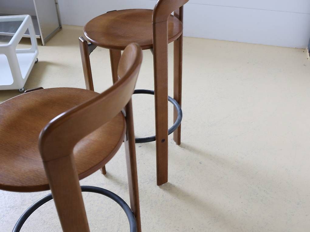 Dietiker Sgabelli: Bruno Rey Barhocker 2er-Set von Dietiker | Nussbaum – Usato da Meinisberg venduto da atelier_TILIJA 3