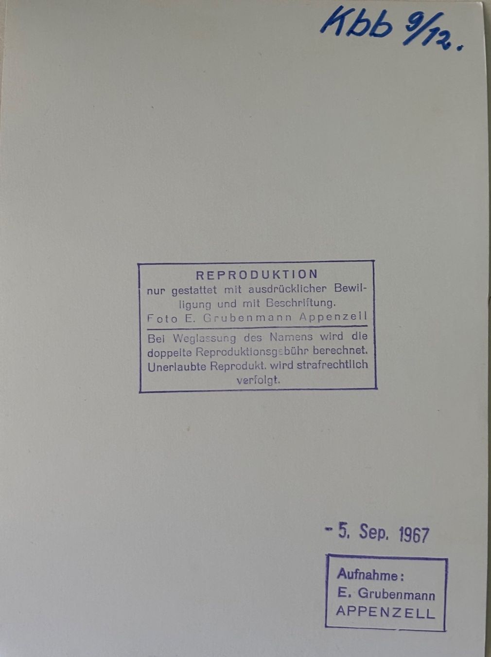 Cartes postales: Foto E. Grubenmann, Appenzell, 17 x 12 cm – D'occasion à Frauenfeld par Merk52 1
