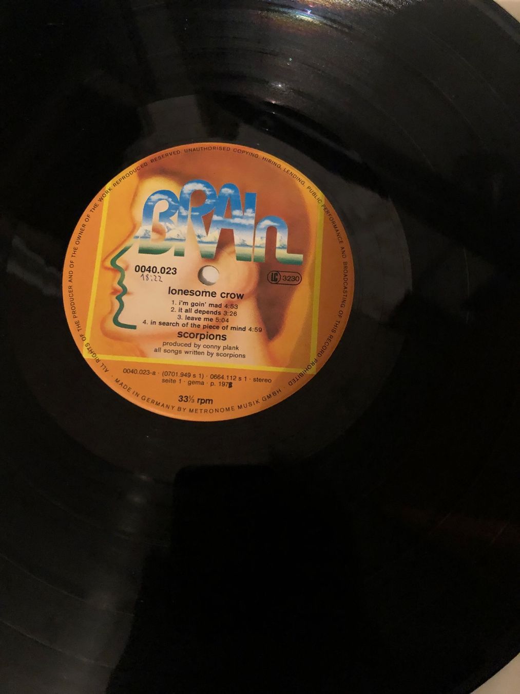 Dischi in vinile: Scorpions / Lonesome crow – Usato da Kreuzlingen venduto da Schuggerman 2