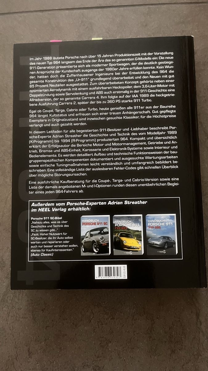Libri: Handbuch Porsche 911 Typ 964 neuwertig – Usato da Holziken venduto da Bibli05 1